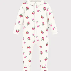 Combinaisons, Salopettes|Combinaisons, Salopettes*Petit Bateau Pyjama bébé en coton avec col pétale fruits de