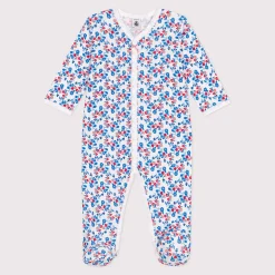 Pyjamas*Petit Bateau Pyjama bébé en coton fleuri 6 mois de Blanc Marshmallow