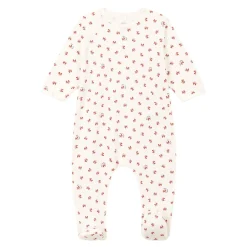 Pyjamas*Petit Bateau Pyjama bébé imprimé en molleton 1 mois de Blanc marshmallow/blanc multico