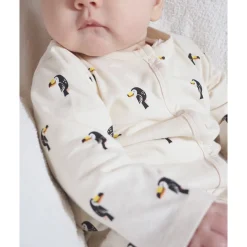 Pyjamas|Pyjamas*P'tit bisou Pyjama en coton recyclé de Beige AOP