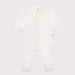 Vêtements Naissance|Pyjamas*Petit Bateau Pyjama imprimé en coton de Bleu Marshmallow / Blanc Gomme