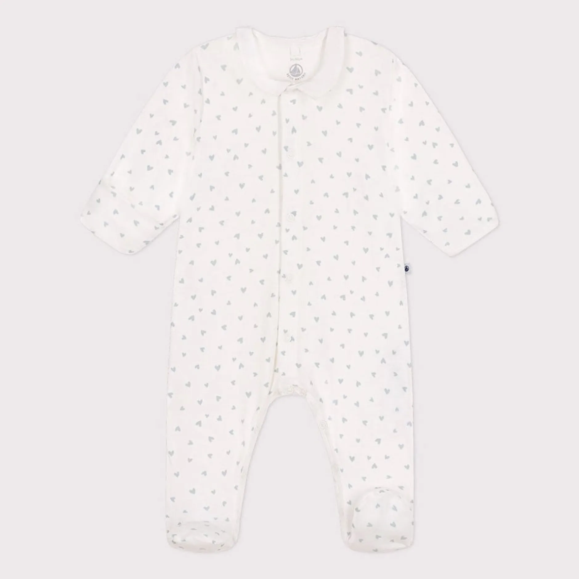 Vêtements Naissance|Pyjamas*Petit Bateau Pyjama imprimé en coton de Bleu Marshmallow / Blanc Gomme