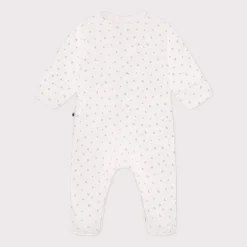 Vêtements Naissance|Pyjamas*Petit Bateau Pyjama imprimé en coton de Bleu Marshmallow / Blanc Gomme