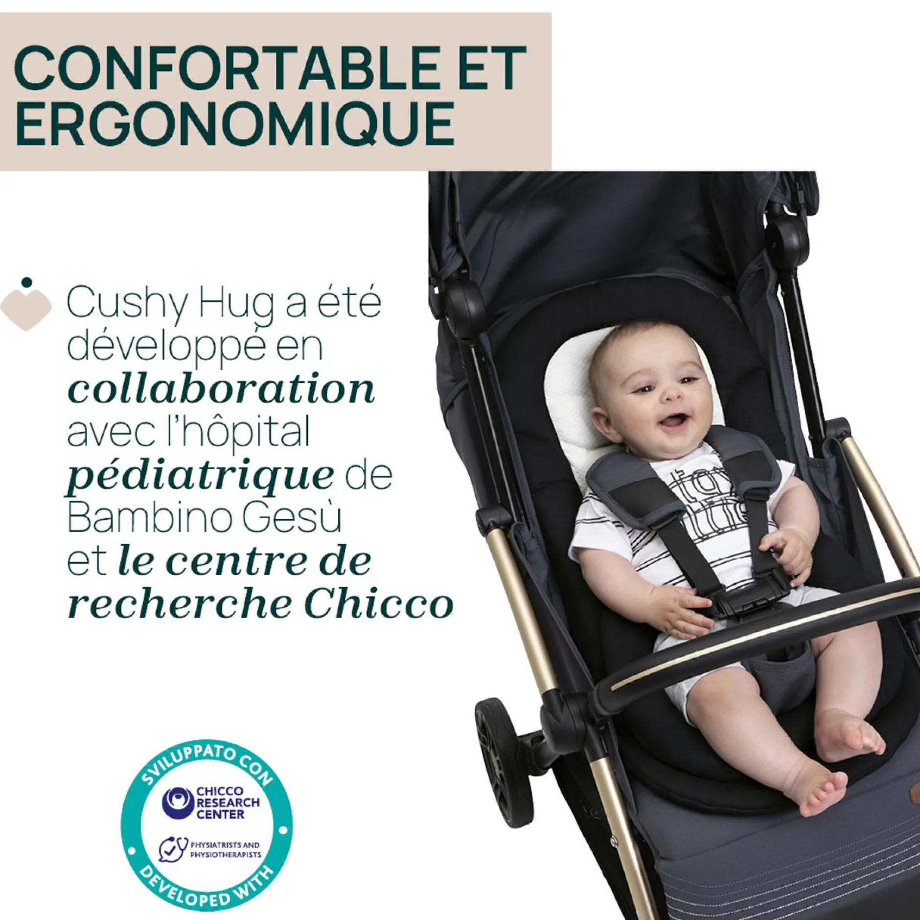 Tout Pour Vos Balades|Accessoires Poussettes*Chicco Réducteur Cushy Hug Goody Xplus de Noir