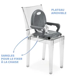 Rehausseurs*Chicco Rehausseur Pocket Snack de Dark Grey