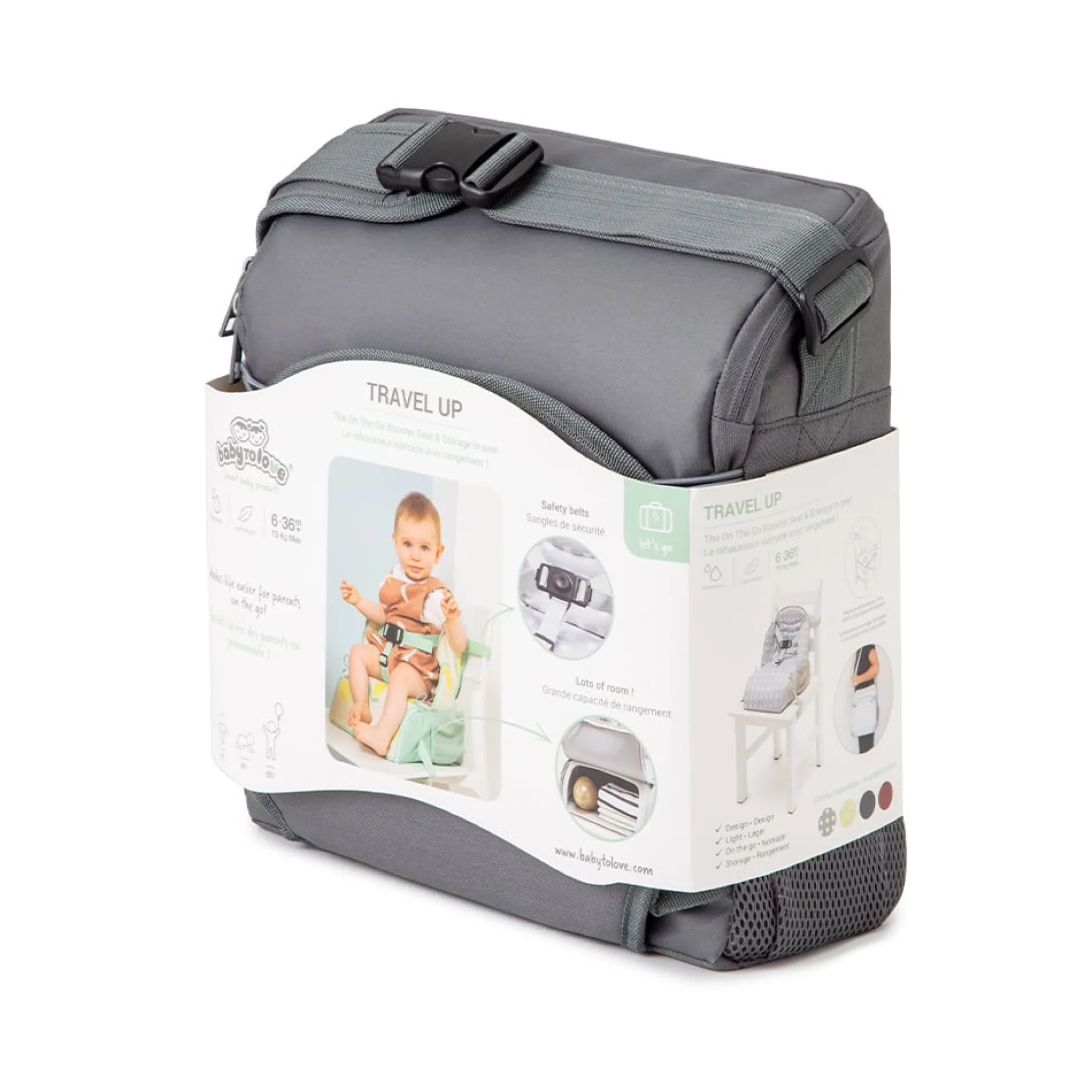 Rehausseurs*Babytolove Réhausseur nomade Travel Up de Anthracite