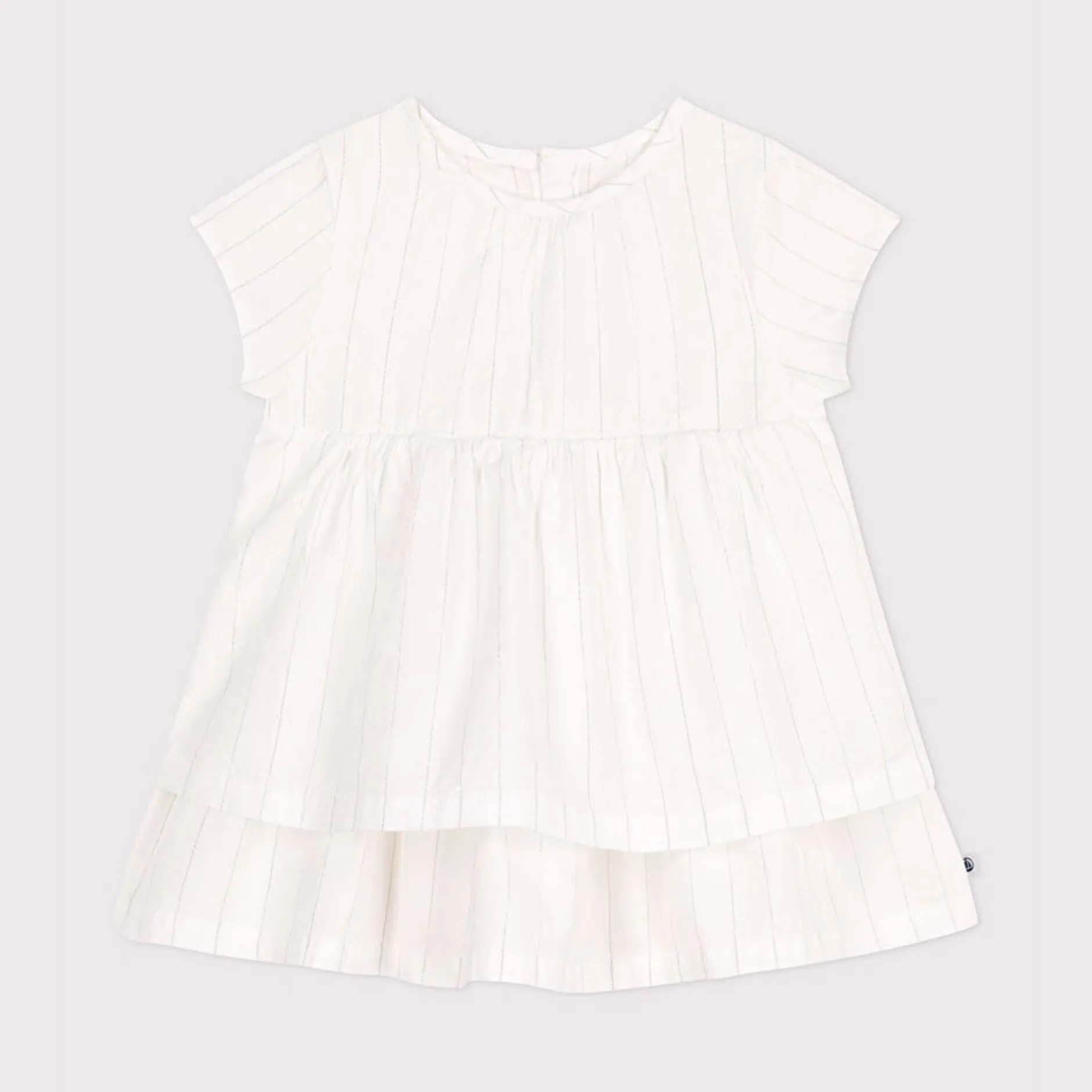 Robes, Jupes*Petit Bateau Robe cérémonie bébé en coton léger manches courtes de Ecume