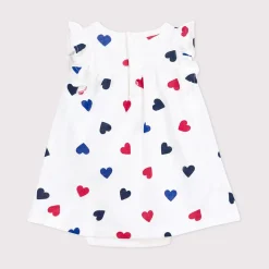 Robes, Jupes*Petit Bateau Robe en coton à manches courtes et body intégré tricoeur de