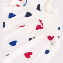 Robes, Jupes*Petit Bateau Robe en coton à manches courtes et body intégré tricoeur de