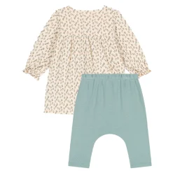 Robes, Jupes*Petit Bateau Robe en tubique et legging bébé de Blanc avalanche/multico