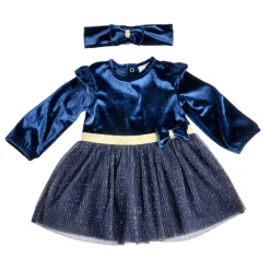Robes, Jupes*P'tit bisou Robe manches longues en velours de Marine