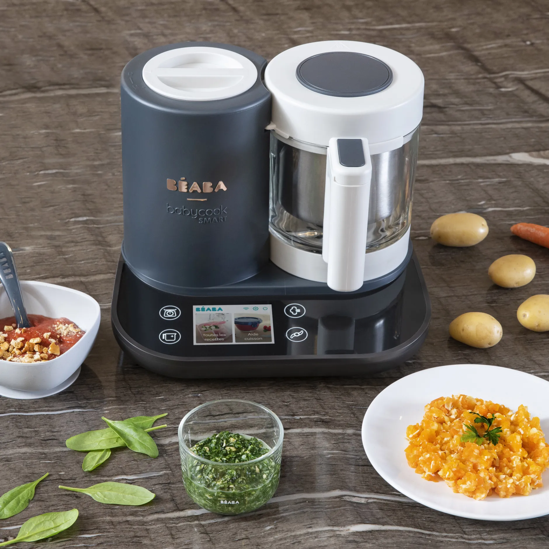 Cuiseurs Et Mixeurs*Béaba Robot cuiseur Babycook Smart® de Gris Anthracite