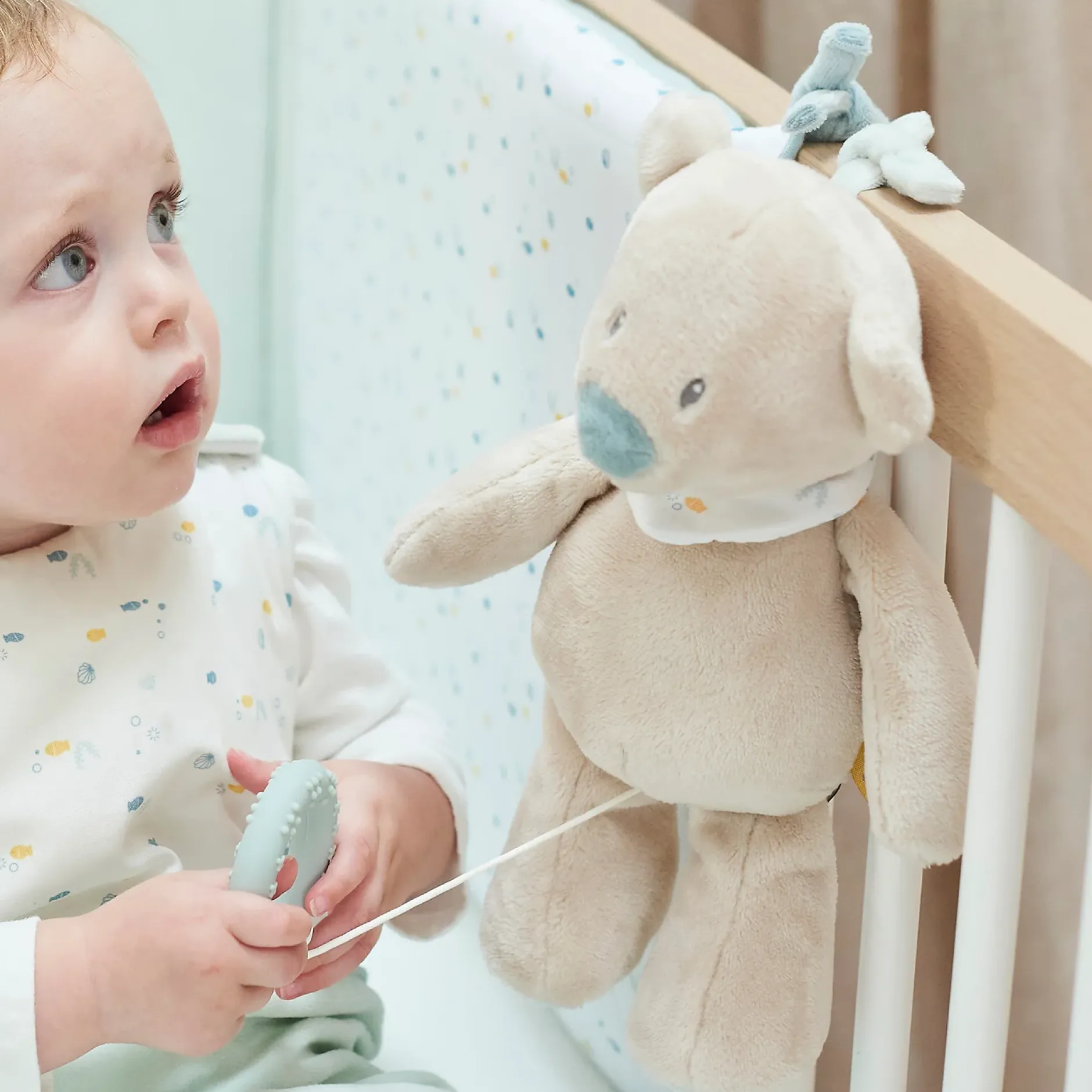 Peluches Musicales*Nattou Romeo, Jules et Sally Peluche Musicale 30 cm de Jules l'ours