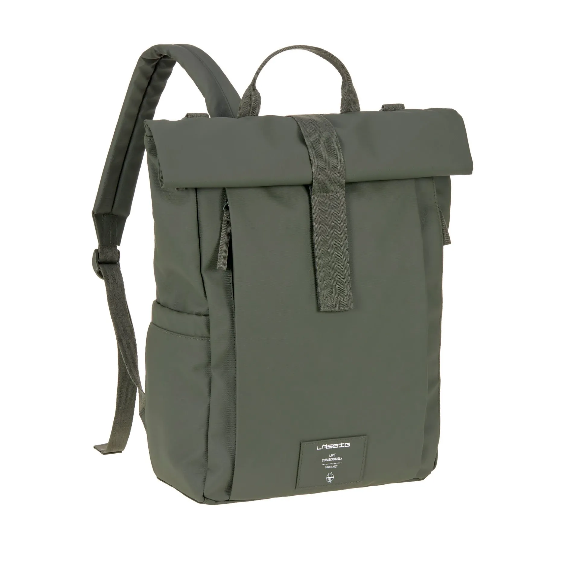 Tout Pour Vos Balades|Sacs À Langer*Lässig Sac à dos à langer Rolltop Up de Olive
