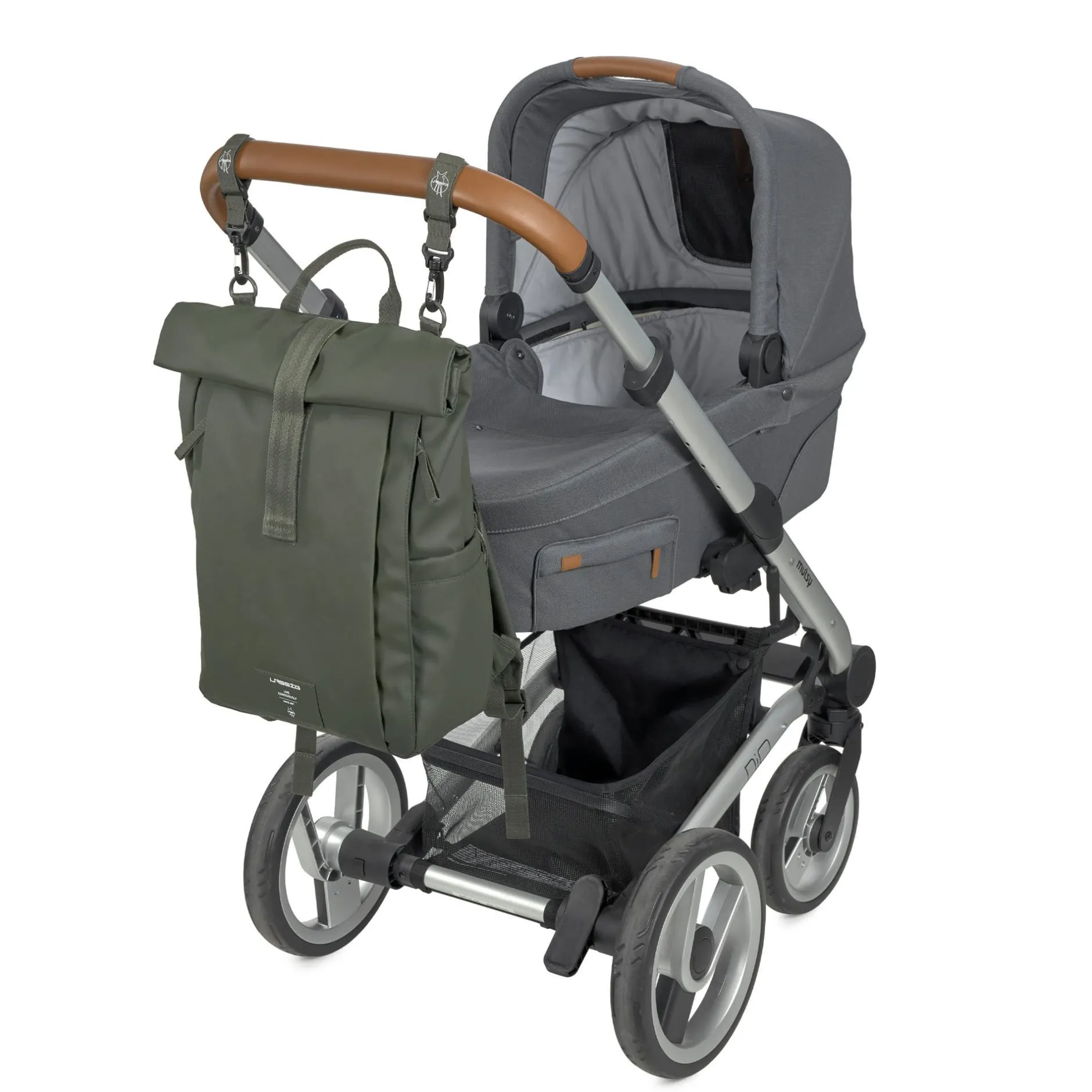 Tout Pour Vos Balades|Sacs À Langer*Lässig Sac à dos à langer Rolltop Up de Olive