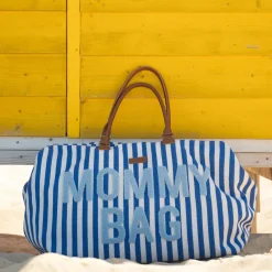Tout Pour Vos Balades|Sacs À Langer*Childhome Sac à langer Mommy Bag de Rayures Bleu