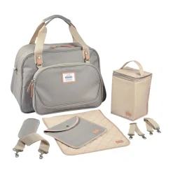 Sacs À Langer|Tout Pour Vos Balades*Béaba Sac Genève Vintage de Gris velours