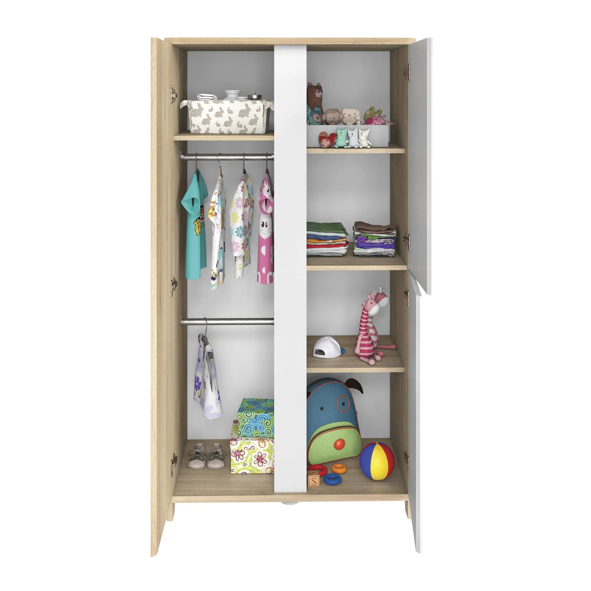 Armoires 3 Portes*Galipette Sacha armoire 3 portes de Chêne