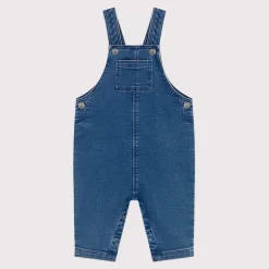 Combinaisons, Salopettes|Combinaisons, Salopettes*Petit Bateau Salopette bébé en jean élasthanne jambes longues de Bleu délavé