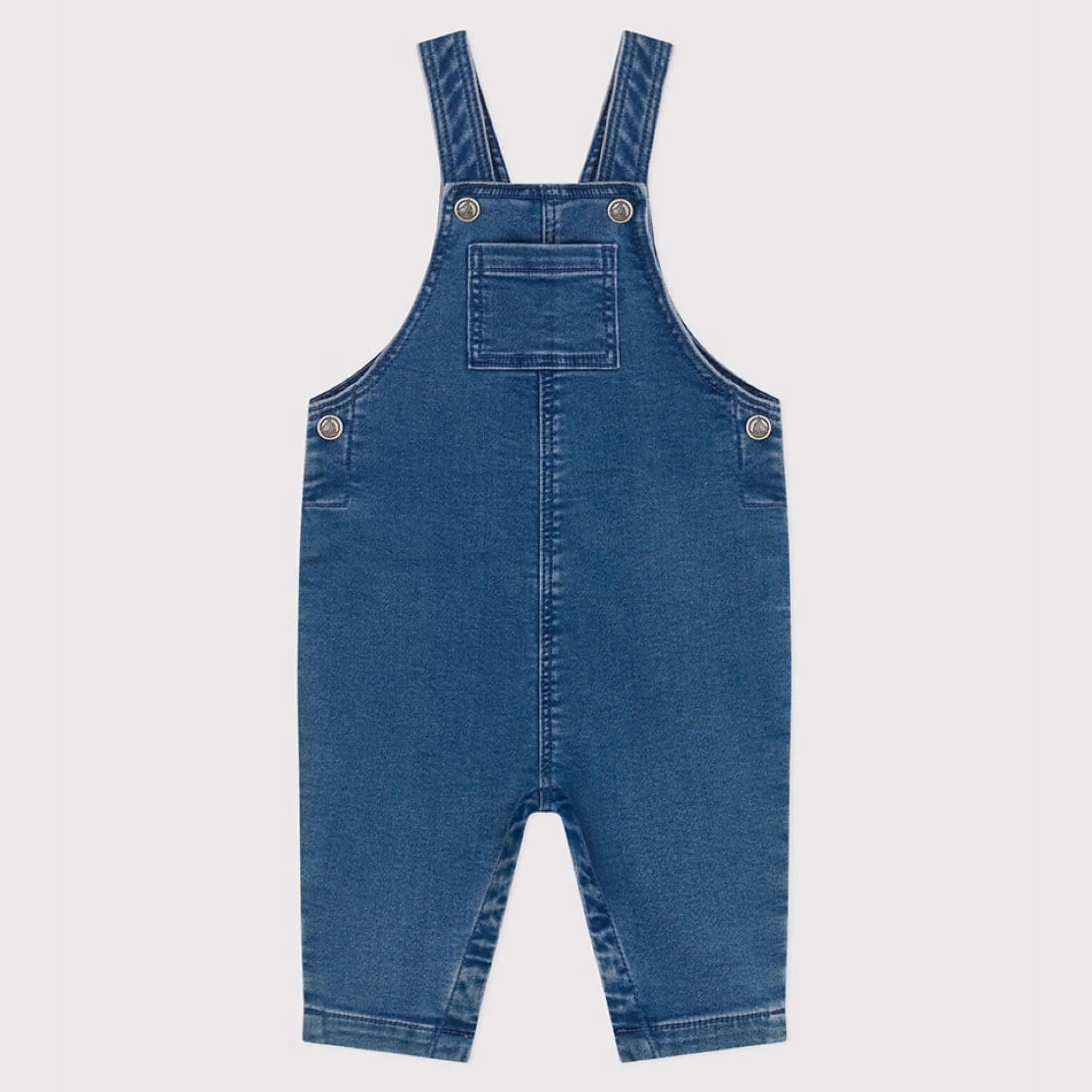 Combinaisons, Salopettes|Combinaisons, Salopettes*Petit Bateau Salopette bébé en jean élasthanne jambes longues de Bleu délavé