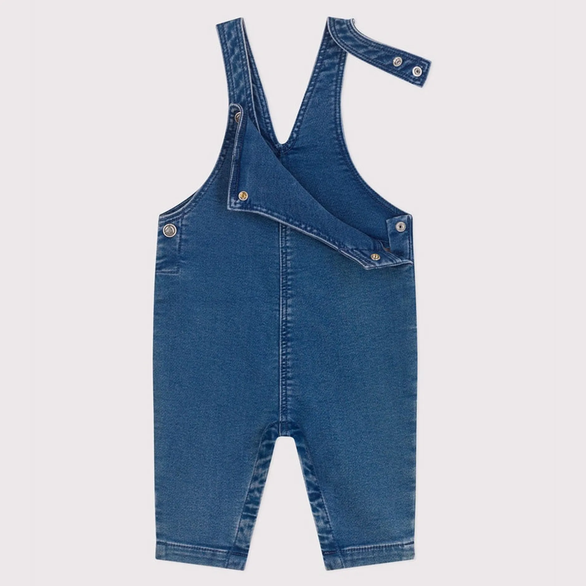 Combinaisons, Salopettes|Combinaisons, Salopettes*Petit Bateau Salopette bébé en jean élasthanne jambes longues de Bleu délavé