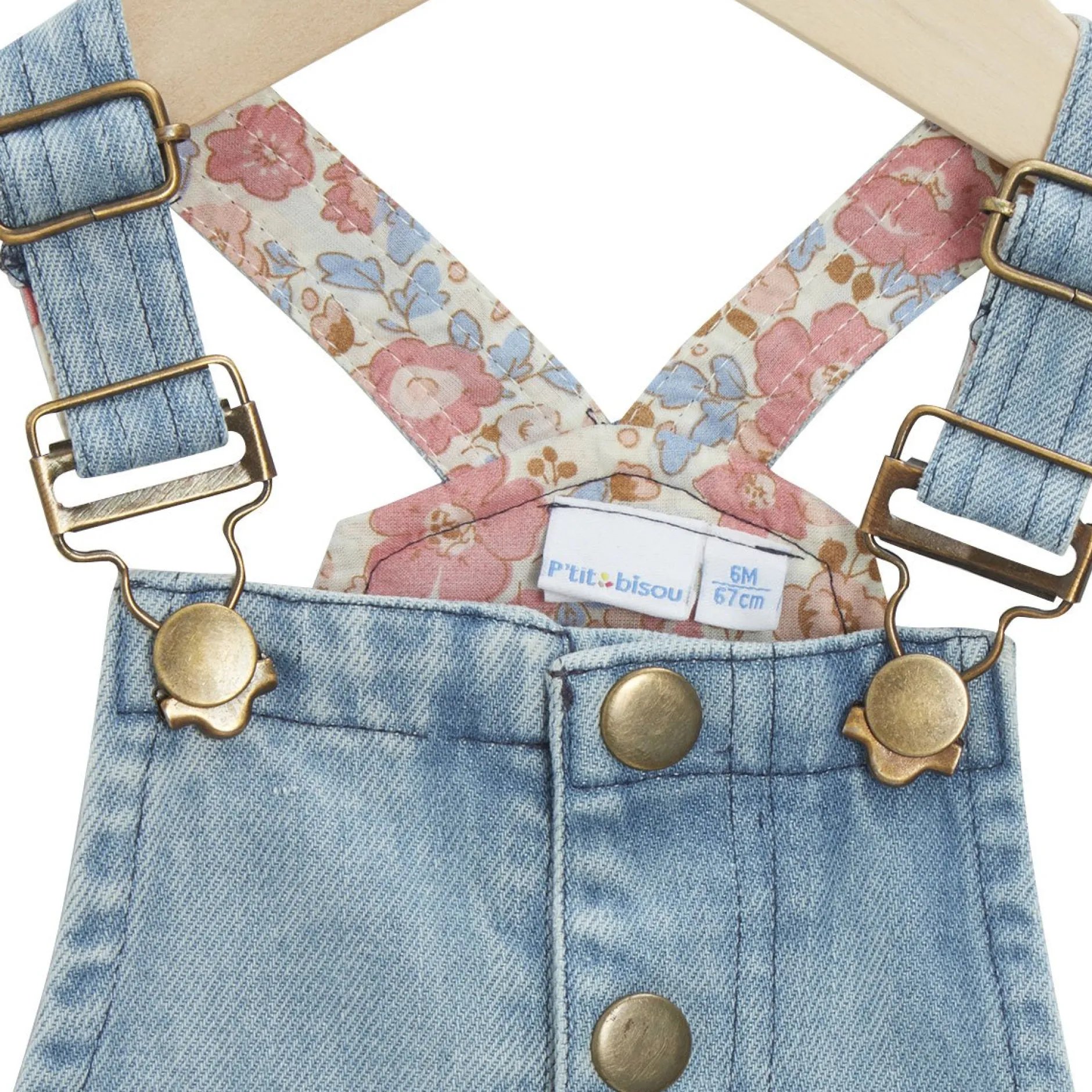 Combinaisons, Salopettes*P'tit Bisou Petit Prix Salopette en denim Liberty and Sea Life de