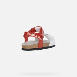 Chaussures Garçon|Chaussures Fille*Geox Respira Sandales Chalki 21 de Minnie rouge Et Blanc