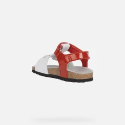 Chaussures Garçon|Chaussures Fille*Geox Respira Sandales Chalki 21 de Minnie rouge Et Blanc