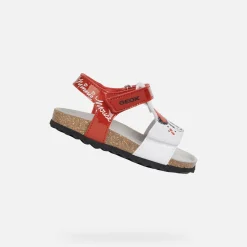 Chaussures Garçon|Chaussures Fille*Geox Respira Sandales Chalki 21 de Minnie rouge Et Blanc