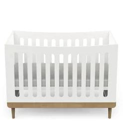 Lits 60X120 Non Évolutifs*CBA Meubles Scandinave Lit 60 x 120 cm de Blanc / Chêne