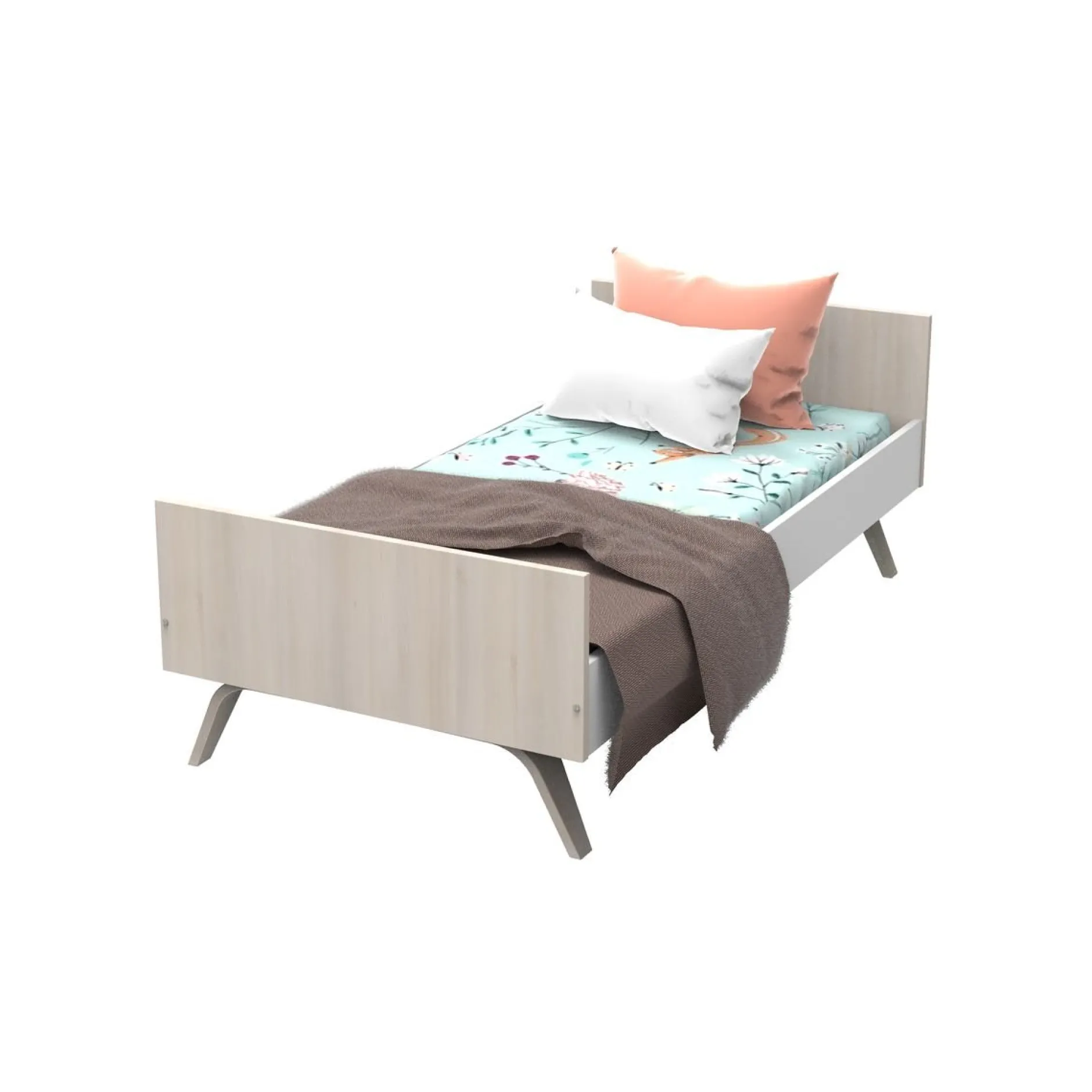 Lits 90X190 Non Évolutifs*Sauthon Baby's Sweet Home Serena lit junior 90x190 de Acacia/Blanc