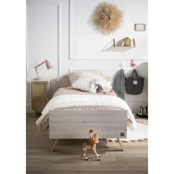 Lits 90X190 Non Évolutifs*Sauthon Baby's Sweet Home Serena lit junior 90x190 de Acacia/Blanc