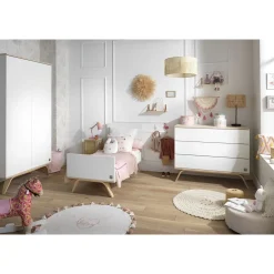 Lits 70X140 Évolutifs*Sauthon Baby's Sweet Home Serena Little big bed 70x140 de Blanc