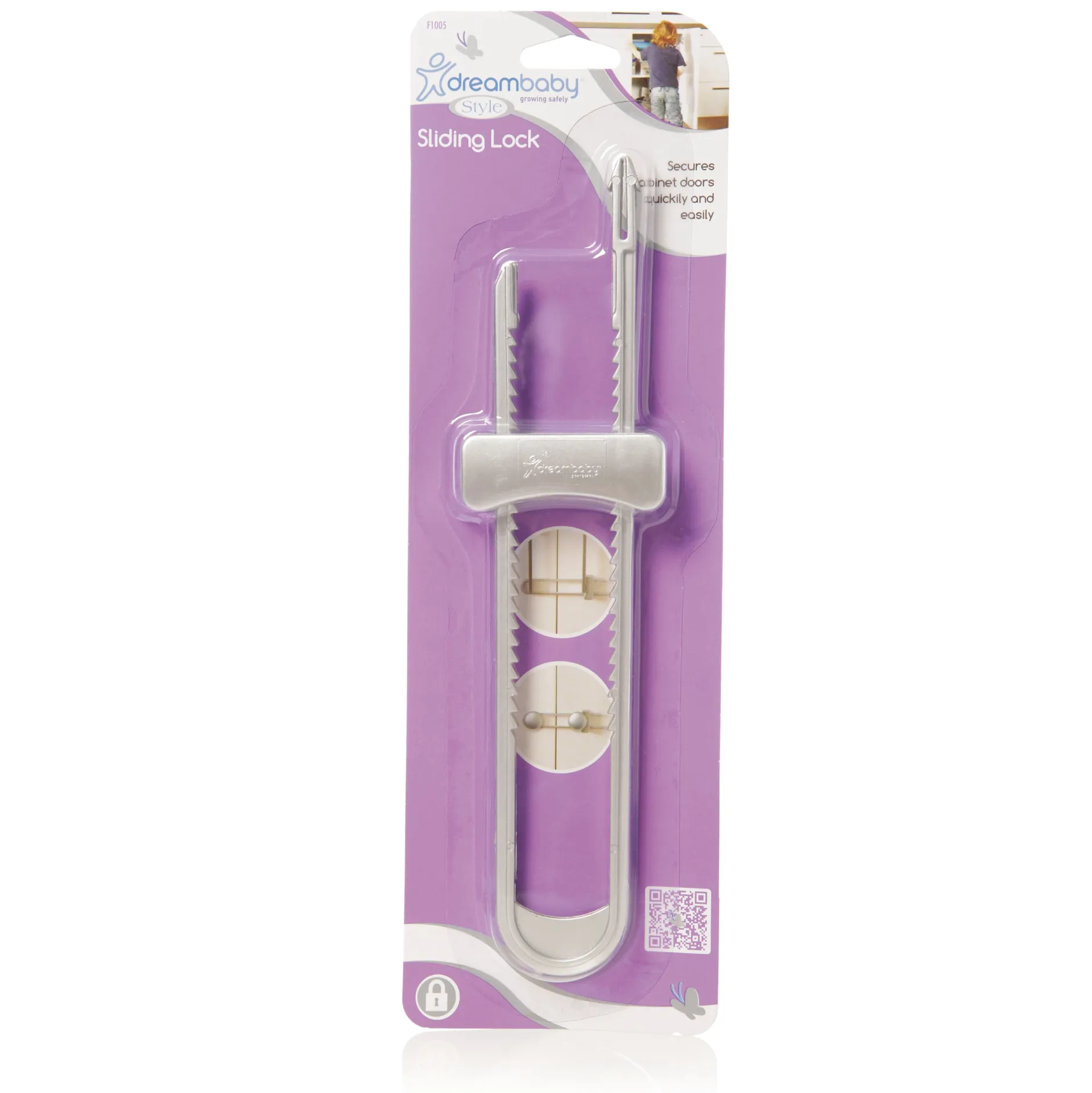 Sécurité Domestique*Dreambaby Serrure coulissante pour armoire de argent