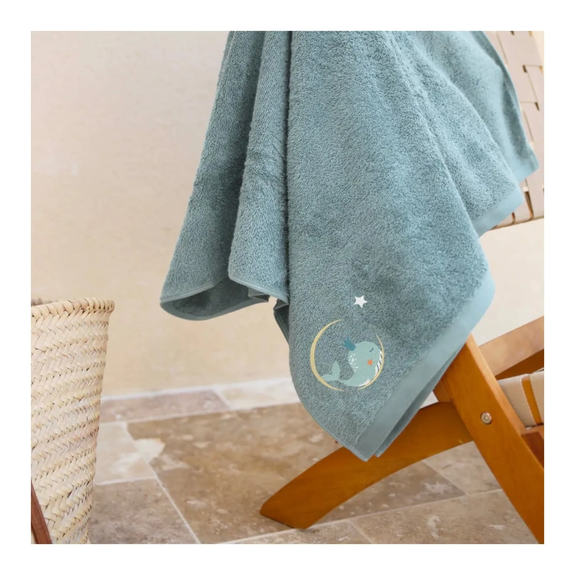 Sorties De Bain*L'Oiseau Bateau Serviette bébé de Baleine Lagon