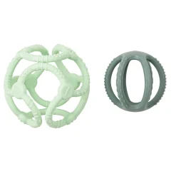 Balles & Ballons*Nattou Set de 2 balles silicone de menthe