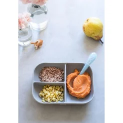 Coffrets|Assiettes*Béaba Set repas silicone de Gris