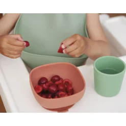 Coffrets|Assiettes*Béaba Set Vaisselle Silicone 4 pièces de Mineral