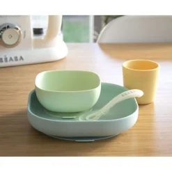 Coffrets|Assiettes*Béaba Set Vaisselle Silicone 4 pièces de Yellow