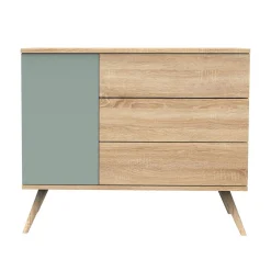 Commodes*Sauthon Baby's Sweet Home Seventies Commode de Chêne doré Sauge