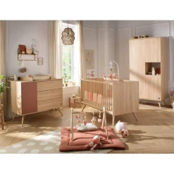 Lits 70X140 Évolutifs*Sauthon Baby's Sweet Home Seventies Lit évolutif 70 x 140 cm de Chêne doré