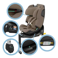 Siège Auto Évolutif De 0 À 12 Ans|Tout Pour Vos Trajets*Maxi-Cosi Siège auto Emerald 360 Pro de Truffle
