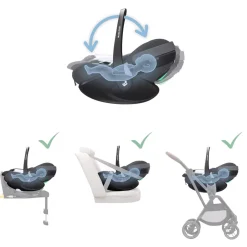 Tout Pour Vos Trajets|Sièges Auto De 0 À 15 Mois*Maxi-Cosi Siège-auto Pebble 360 Pro² de Twillic Graphite