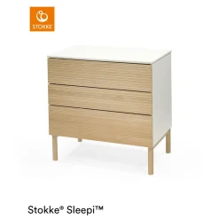 Commodes*Stokke® Sleepi Caisson + Pieds Commode de Natural