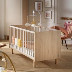 Lits 70X140 Évolutifs*Sauthon Baby's Sweet Home Solène Lit 70x140 évolutif 70 x 140 cm de Beige cendré