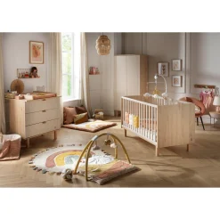 Lits 70X140 Évolutifs*Sauthon Baby's Sweet Home Solène Lit 70x140 évolutif 70 x 140 cm de Beige cendré