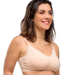 Lingerie|Vêtements*Carriwell Soutien-gorge d'allaitement rembourré sans coutures S de Beige