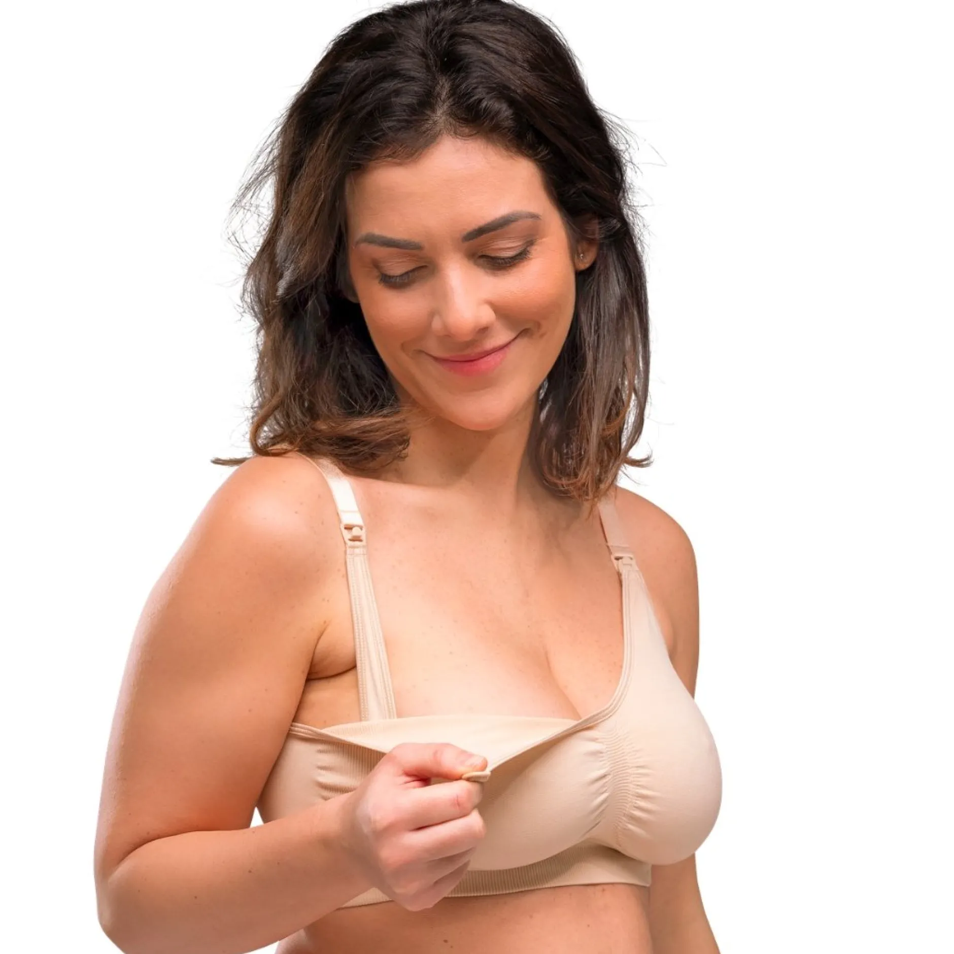 Lingerie|Vêtements*Carriwell Soutien-gorge d'allaitement rembourré sans coutures S de Beige