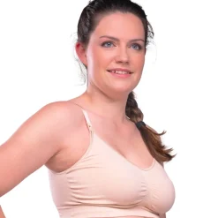 Lingerie|Vêtements*Carriwell Soutien-gorge d'allaitement rembourré sans coutures S de Beige