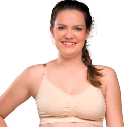 Lingerie|Vêtements*Carriwell Soutien-gorge d'allaitement rembourré sans coutures S de Beige